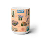 Ceramic Mug 15oz with Knoxville, Tennessee TN in peach