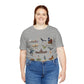 Unisex Jersey Short Sleeve Tee with Austin, Texas TX landmarks print
