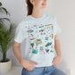 Unisex Jersey Short Sleeve Tee with Navarre Beach, FL landmarks print