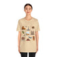 Unisex Jersey Short Sleeve Tee with Santa Fe, New Mexico NM landmarks print