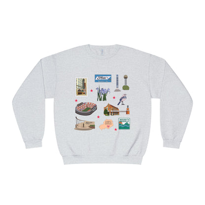 Unisex NuBlend® Crewneck Sweatshirt with Knoxville, Tennessee TN in assorted colors