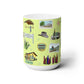 Ceramic Mug 15oz with Garland, Texas TX in avocado