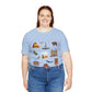 Unisex Jersey Short Sleeve Tee with Santa Fe, New Mexico NM landmarks print