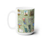 Ceramic Mug 15oz with Galveston, TX in olive