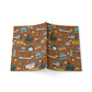 Paperback notebook with New Jersey cities landmarks in brown 150 lined pages