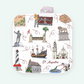 Hot pot holder with St. Augustine, Florida FL in white