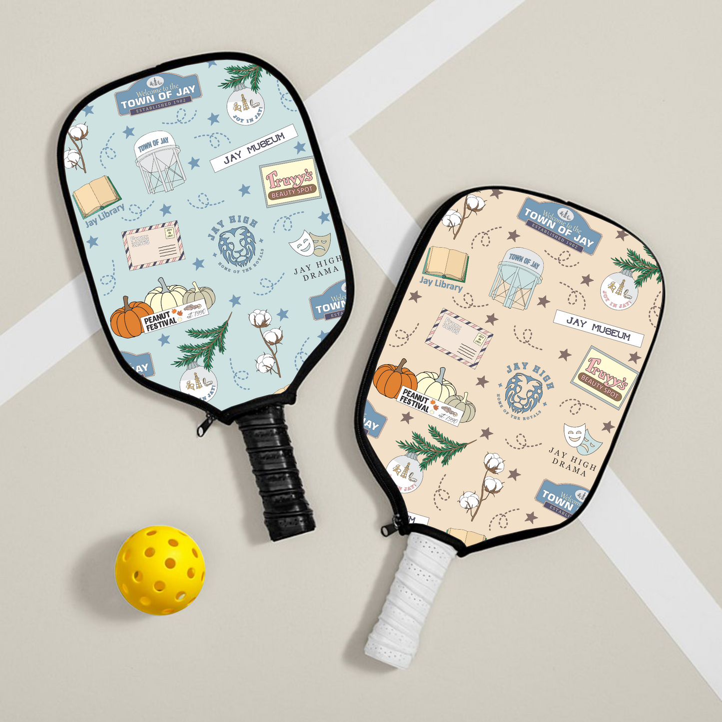 Pickleball paddle cover with Jay, FL