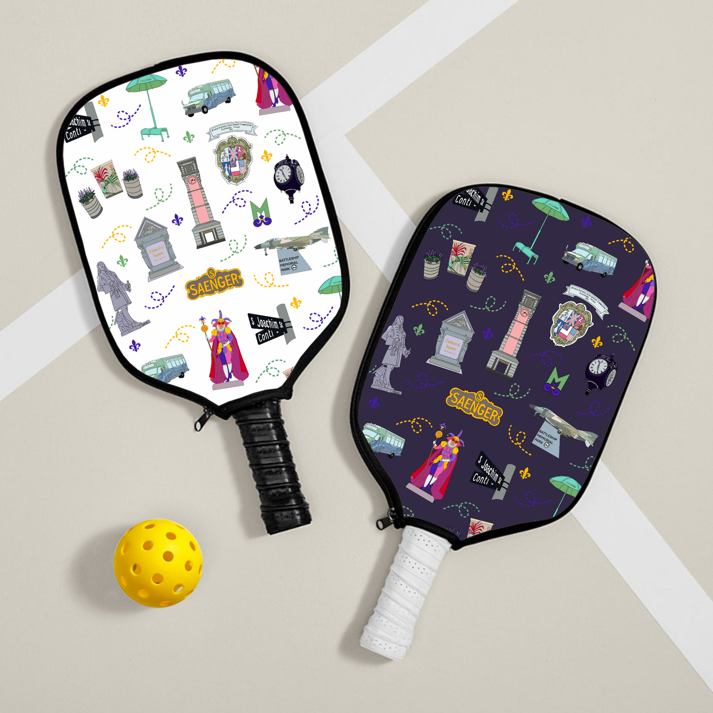 Pickleball paddle cover with Mobile, AL