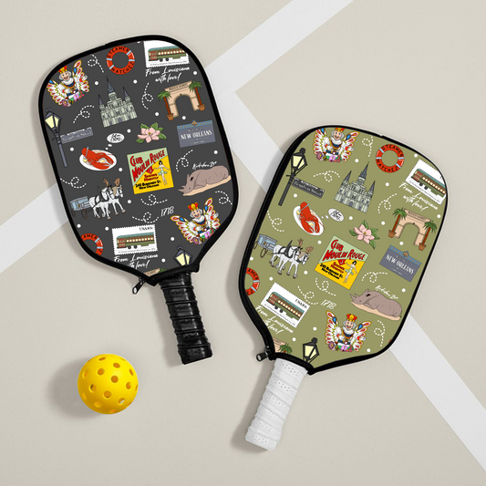 Pickleball paddle cover with New Orleans, LA