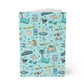 Paperback notebook with Navarre Beach, FL landmarks in sky blue 150 lined pages