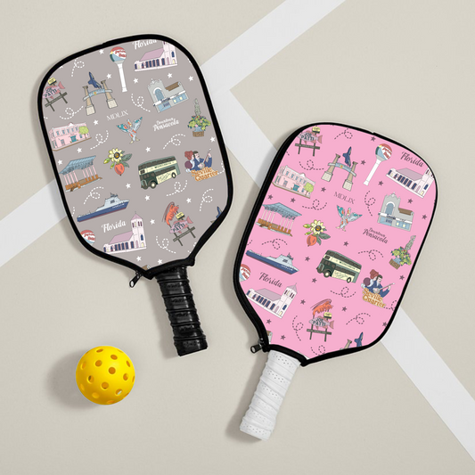 Pickleball paddle cover with Pensacola, FL