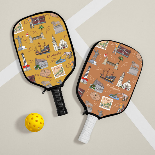 Pickleball paddle cover with St.Augustine, FL