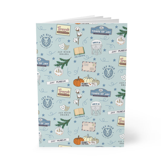 Paperback notebook with Jay, FL in blue