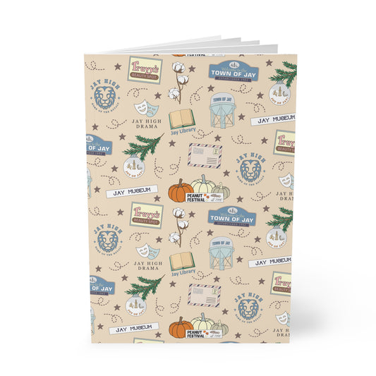 Paperback notebook with Jay, FL in beige