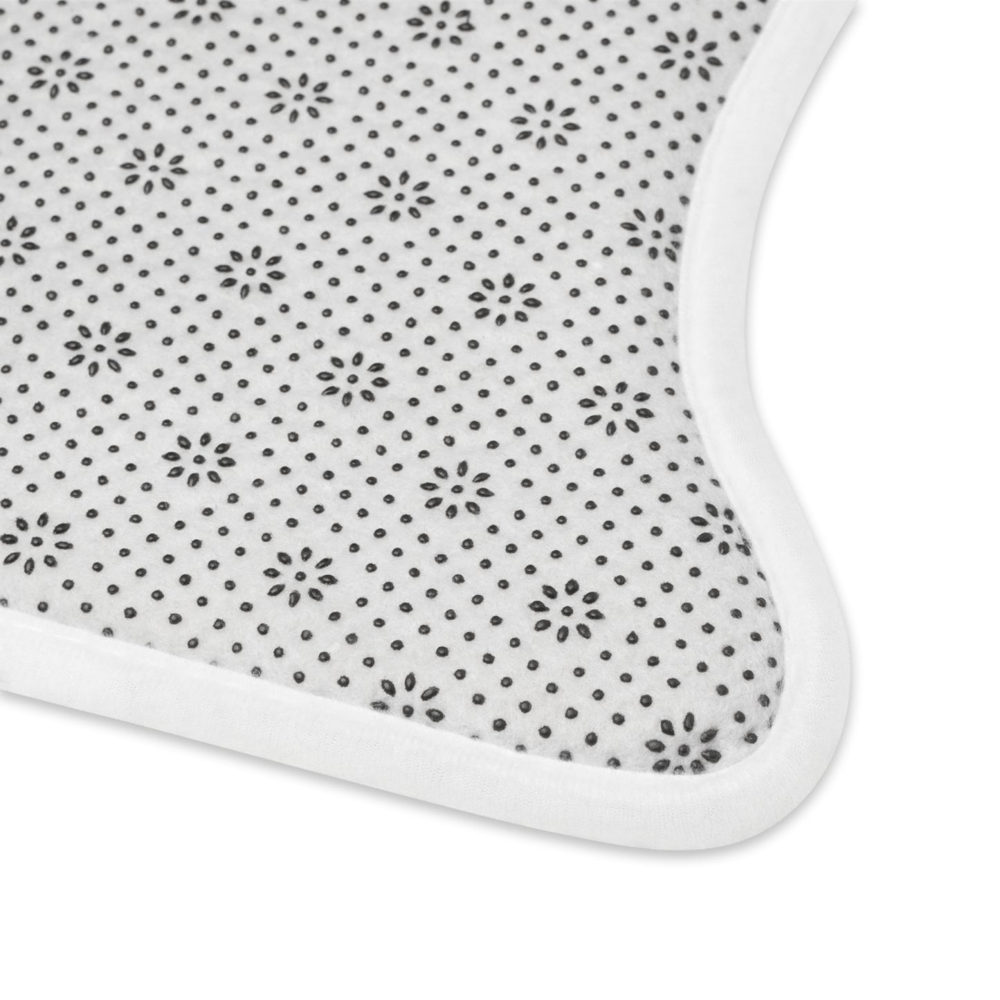 Pet feeding bone shaped mat with custom pattern in grey