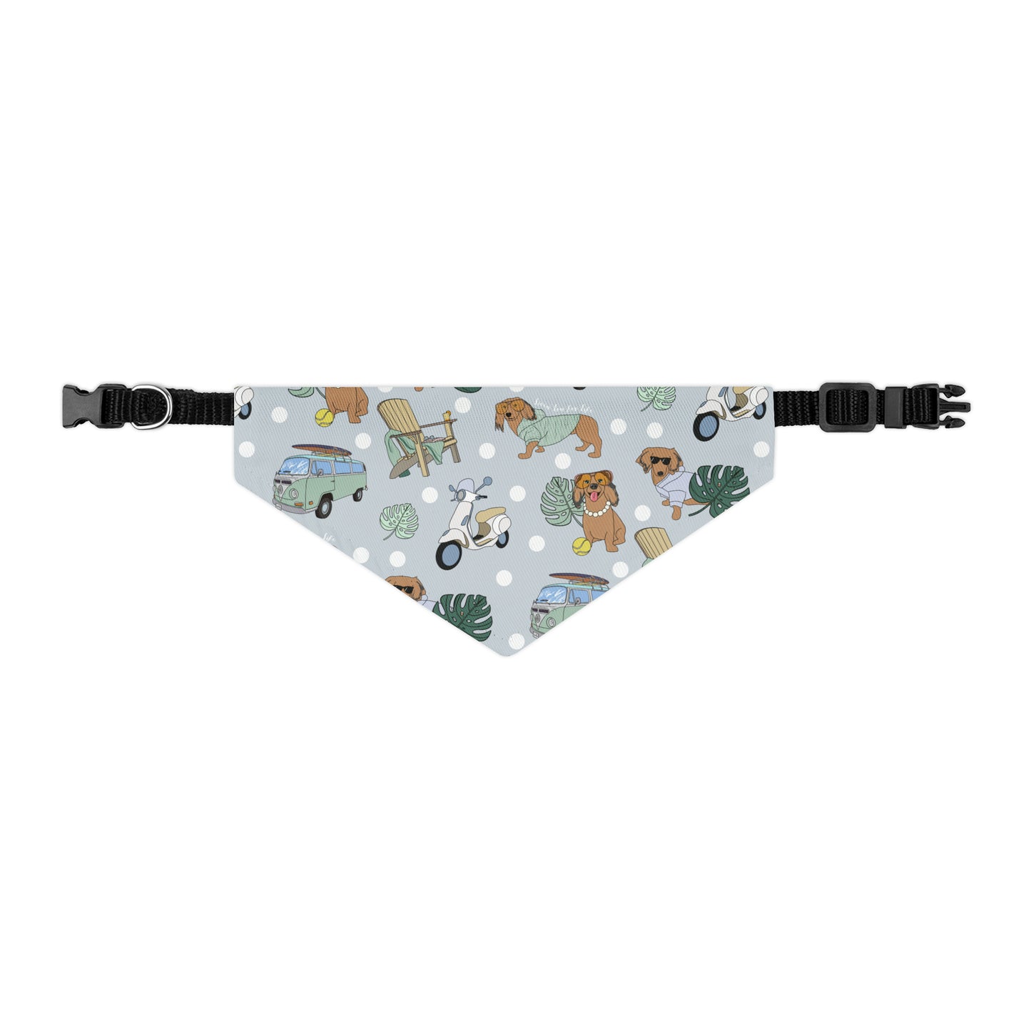 Dog bandana over-the-collar in grey