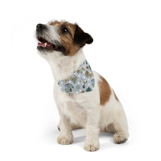 Dog bandana over-the-collar in grey