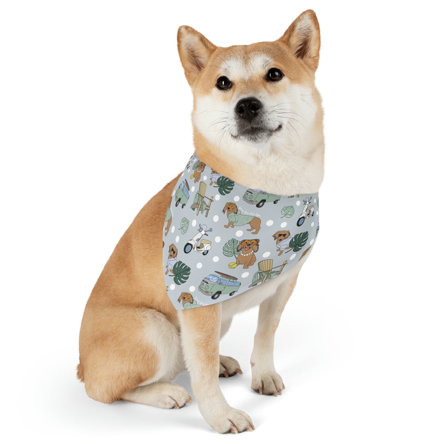 Dog bandana over-the-collar in grey