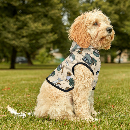 Dog hoodie with custom pattern