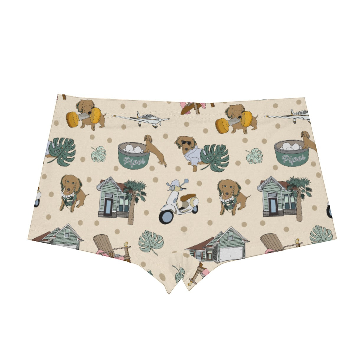 Men's Short Boxer Briefs with custom illustration