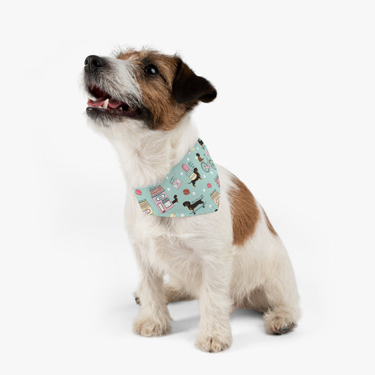 Dog bandana over-the-collar with custom pattern