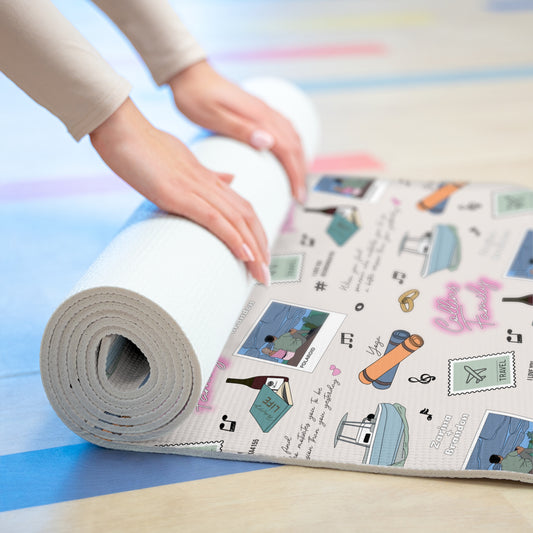 Yoga mat with custom pattern